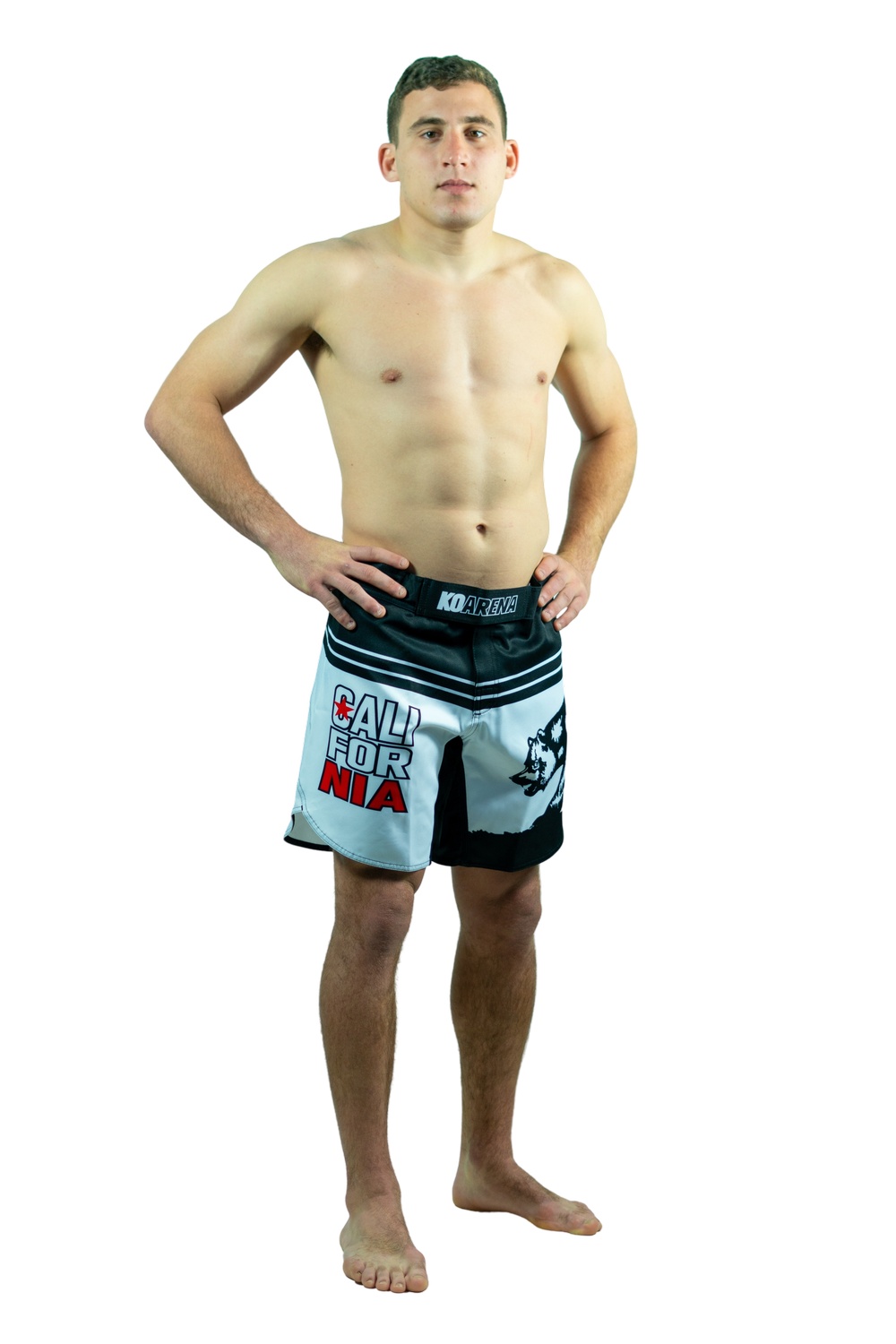 KOARENA Cali Bear Fight Shorts Blanco