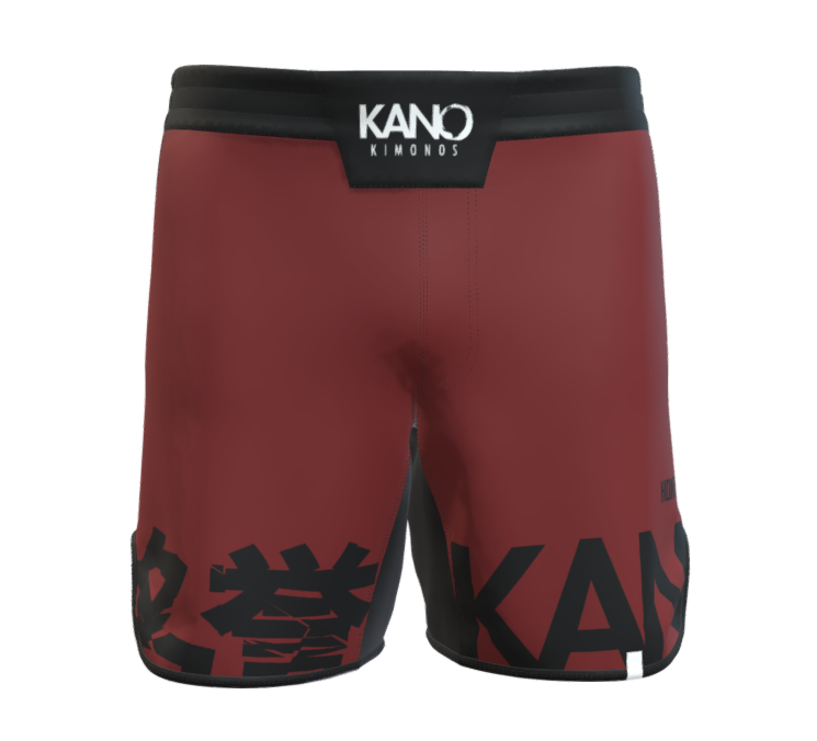 BJJ / MMA FIGHTSHORTS KANJI BURGUNDY
