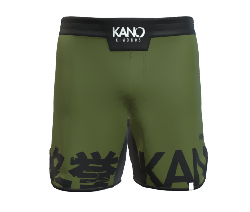 BJJ / MMA FIGHTSHORTS KANJI OLIVE
