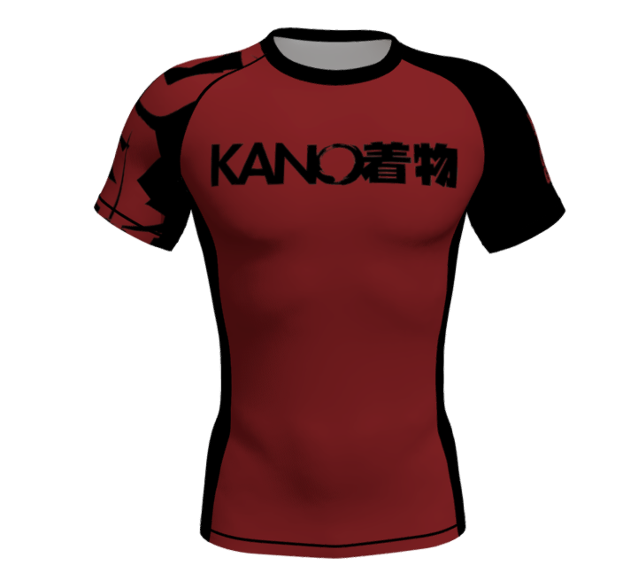 BJJ RASHGUARD KANJI BURGUNDY