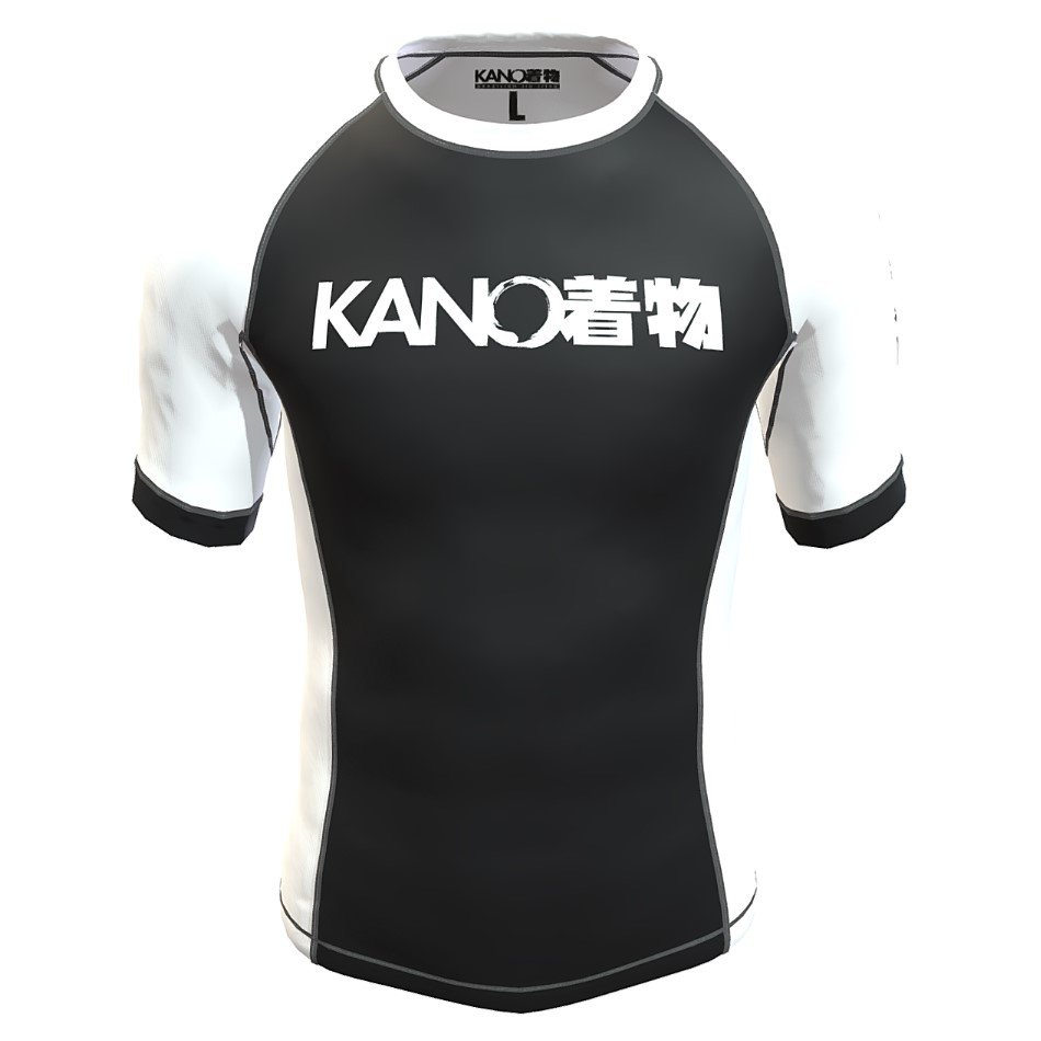 BJJ RASHGUARD KIDS COMPETITION WHITE BELT SHORT SLEEVES