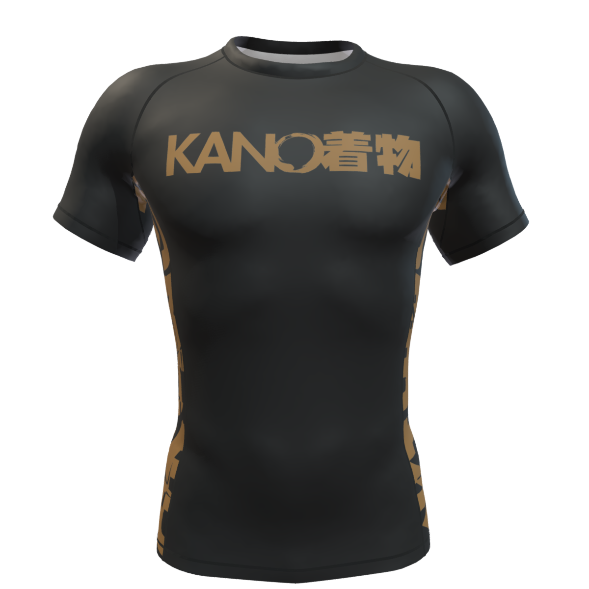 BJJ RASHGUARD COMPETITION BROWN BELT SHORT SLEEVES