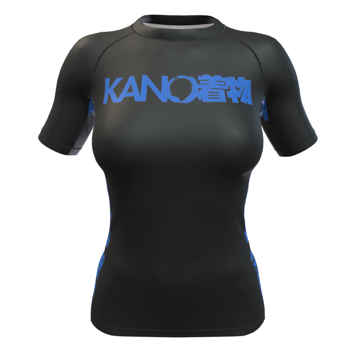 BJJ RASHGUARD FEMALE COMPETITION BLUE BELT SHORT SLEEVES