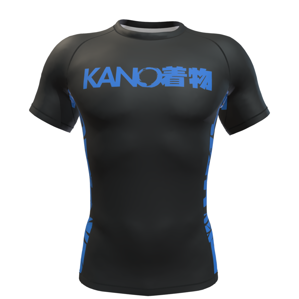 BJJ RASHGUARD COMPETITION BLUE BELT SHORT SLEEVES