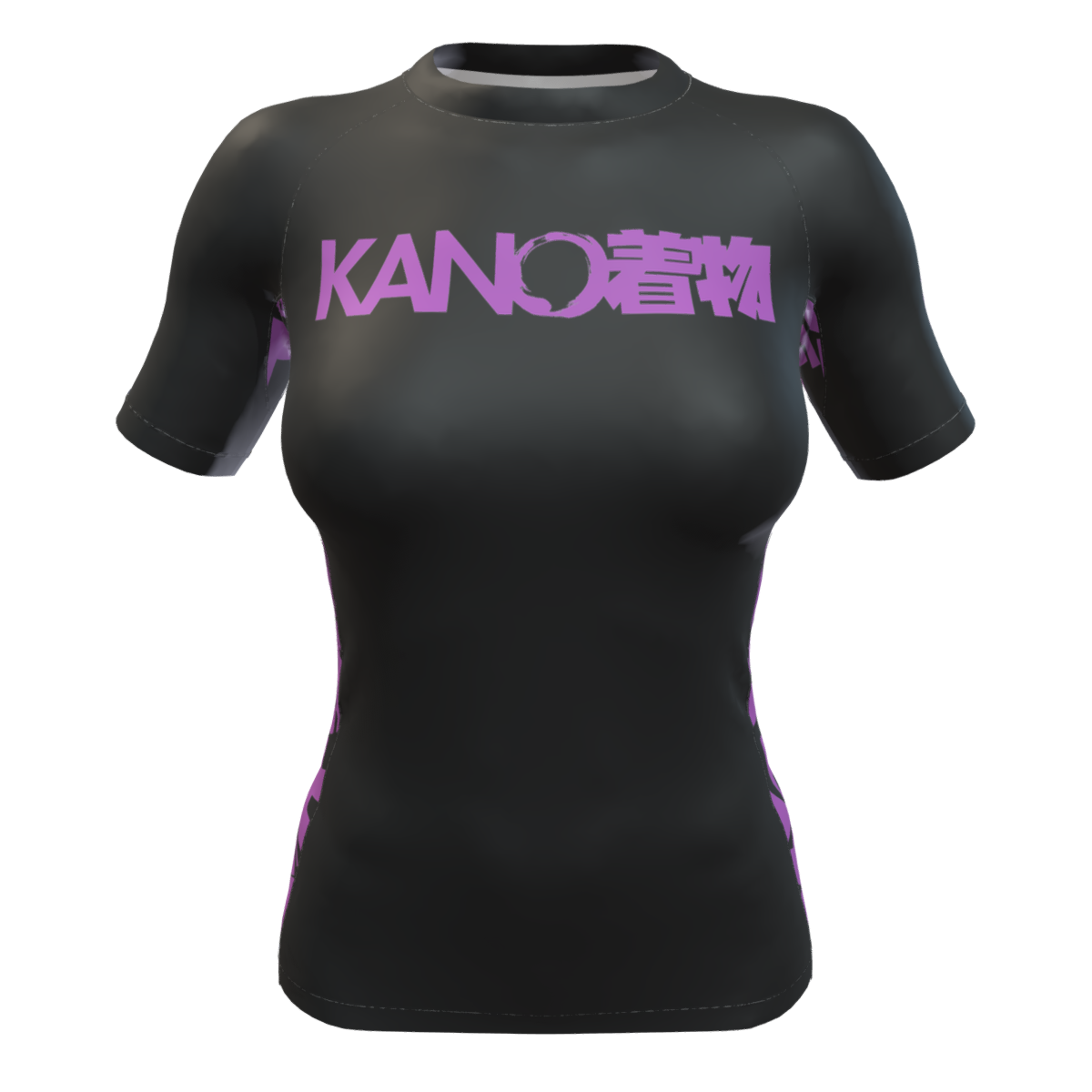 BJJ RASHGUARD FEMALE COMPETITION PURPLE BELT SHORT SLEEVES