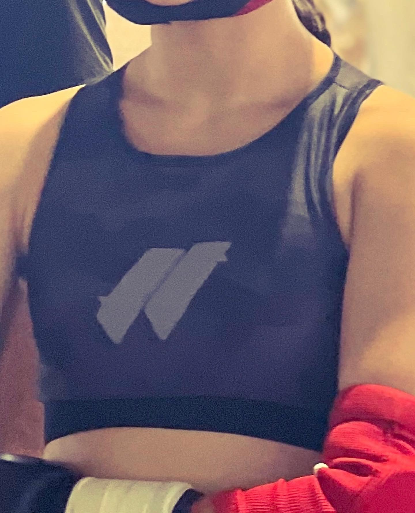 Black Camo Sports Bra with Jotunn logo