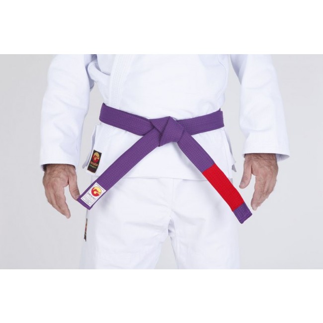 Faixa Dragão Jiu Jitsu Roxa Ponta Vermelha Adulto