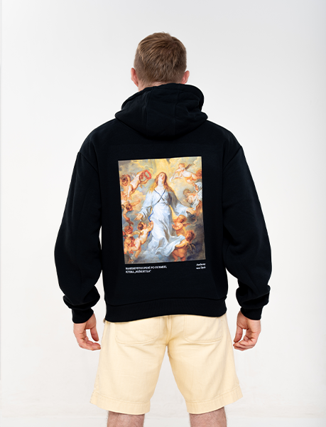 NANEBEVSTOUPENÍ / oversize mikina s kapucí – unisex