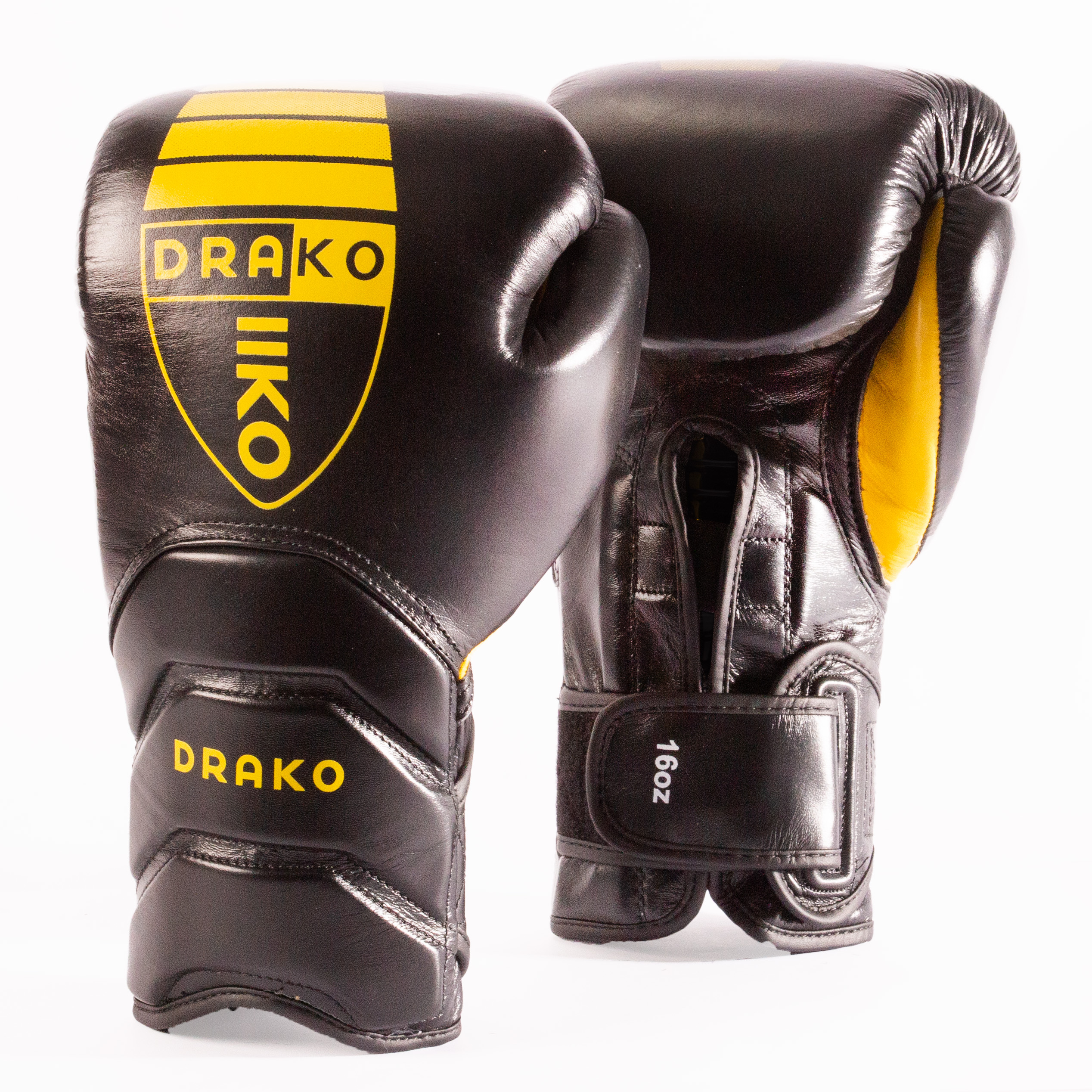 Energizer Pro Black Yellow Sparring Gloves Drako