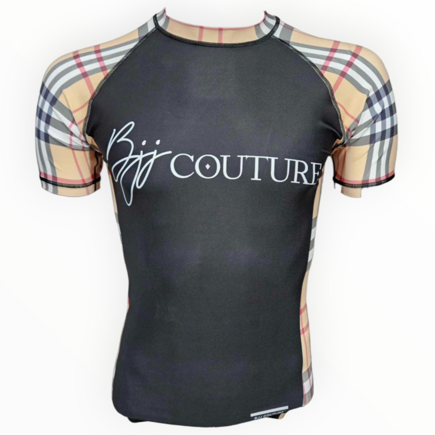 BJJ Couture Tartan Black & Tan Rashguard