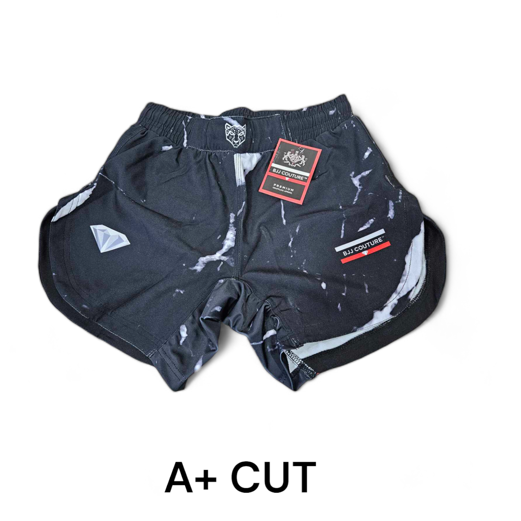 Black Carrara Marble Grappling Shorts