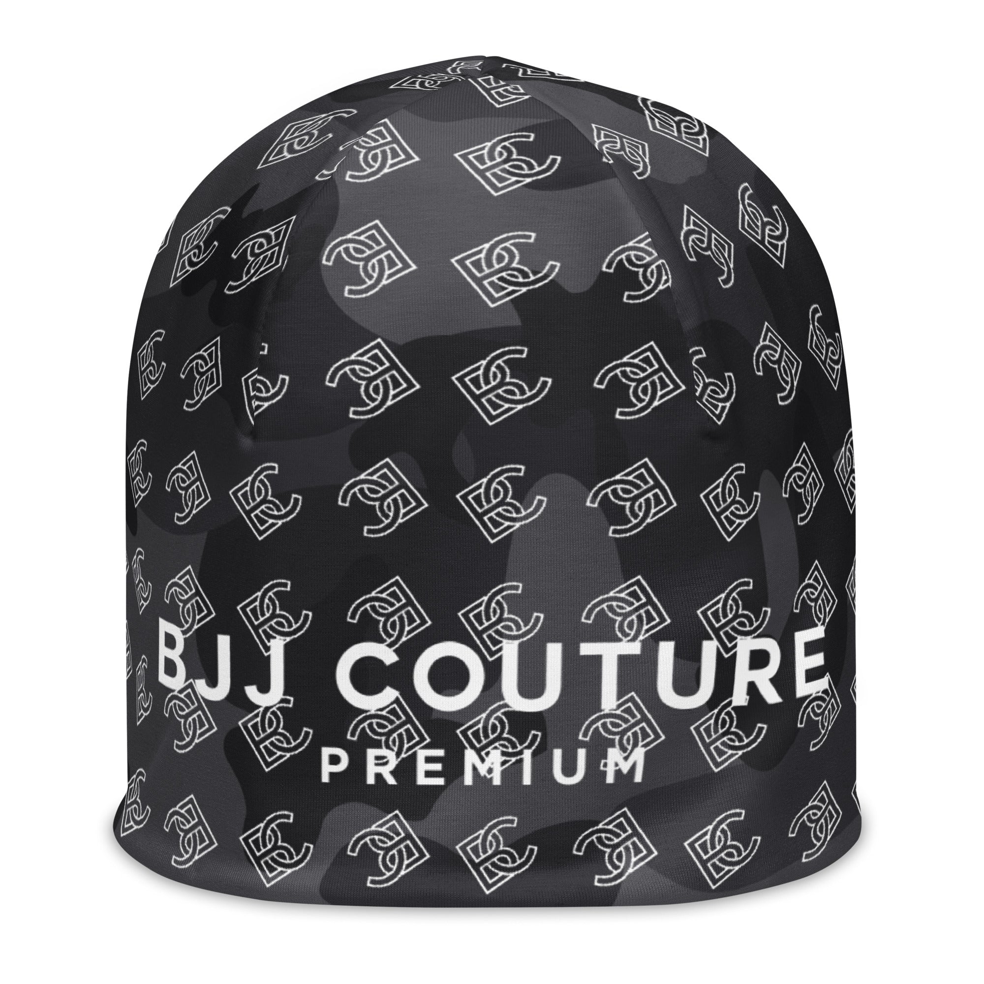 BJJ Couture Premium Black Camouflage Print Beanie