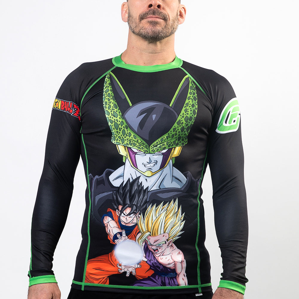 Fusion Fight Gear Dragon Ball Z Cell BJJ Rash Guard Compression Shirt
