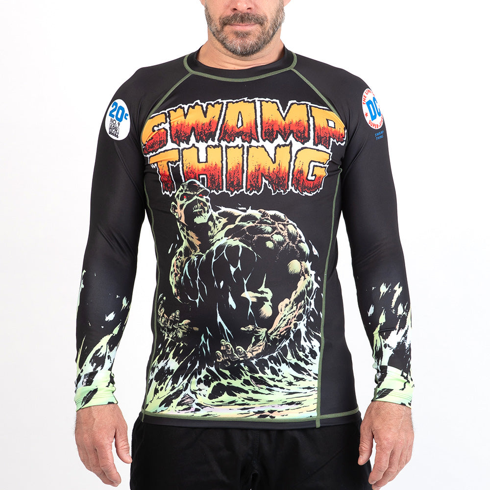 Fusion Fight Gear Swamp Thing BJJ Rash Guard Compression Shirt