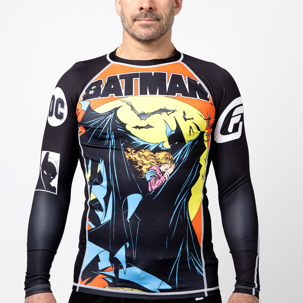 Fusion Fight Gear Batman McFarlane BJJ Rash Guard Compression Shirt