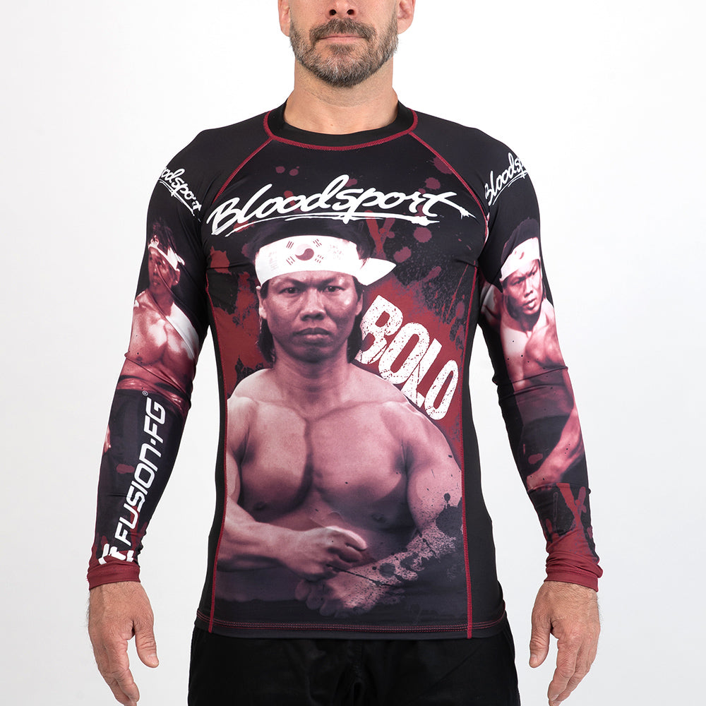 Fusion Fight Gear Bloodsport Bolo BJJ Rash Guard Compression Shirt