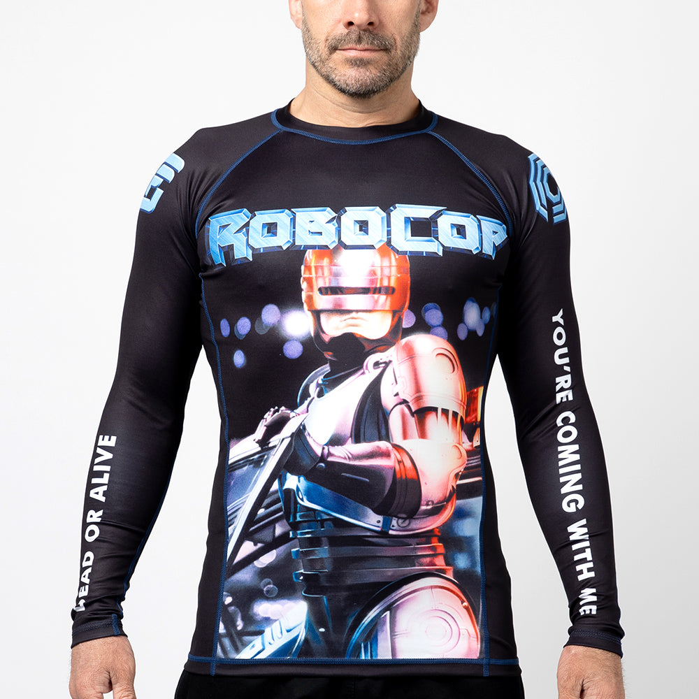 Fusion Fight Gear Robocop BJJ Rash Guard compression shirt- RETIRED