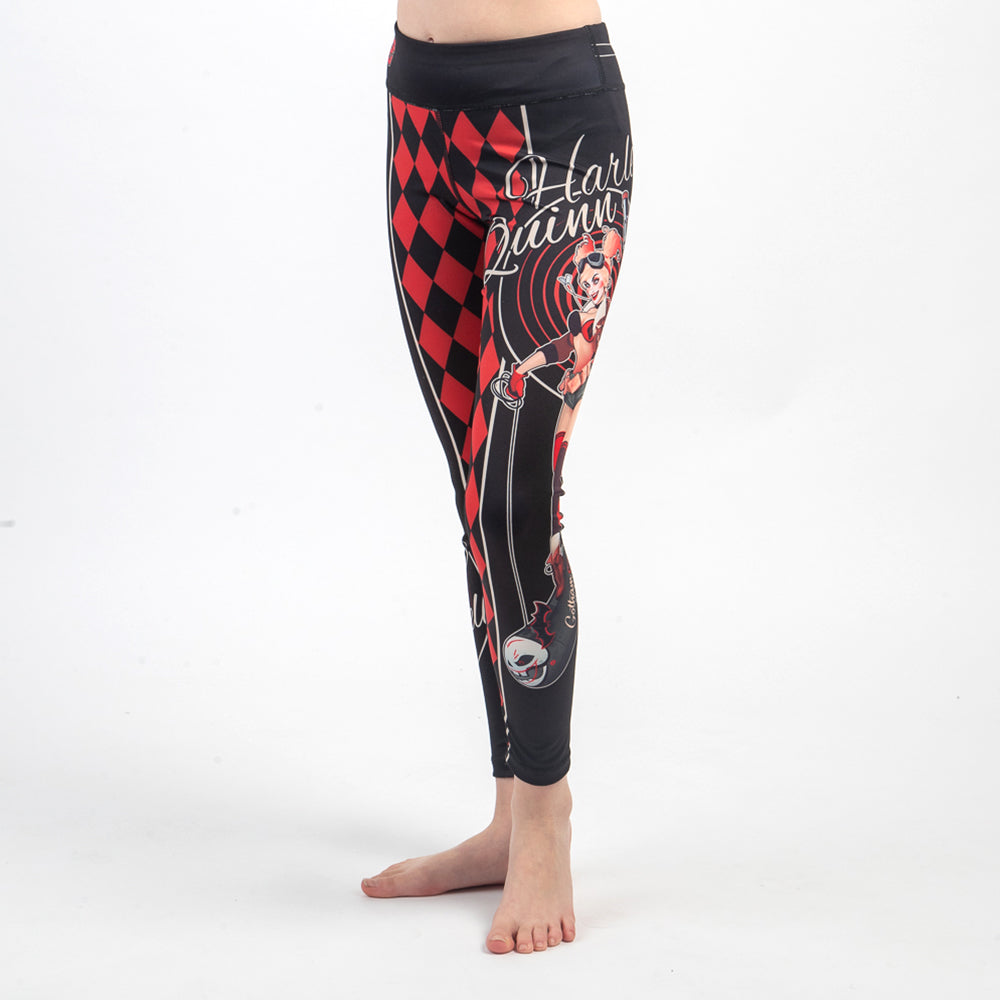 Fusion Fight Gear Harley Quinn DC Bombshells Kids BJJ Spats Leggings