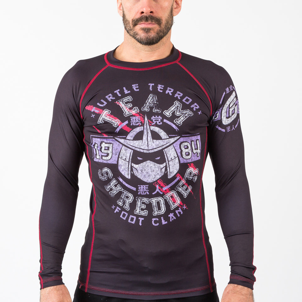 Fusion Fight Gear Teenage Mutant Ninja Turtles Team Shredder BJJ Rash Guard Long Sleeve