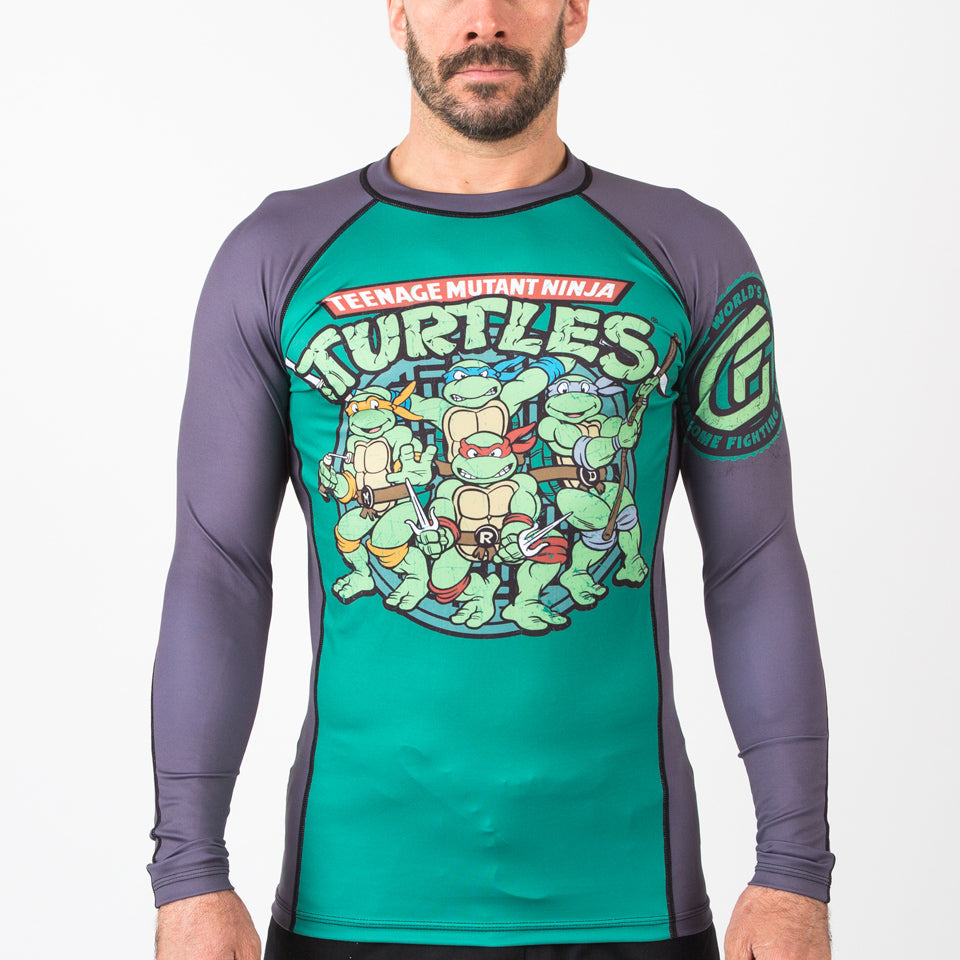 Fusion Fight Gear Teenage Mutant Ninja Turtles Retro Cartoon BJJ Rash Guard