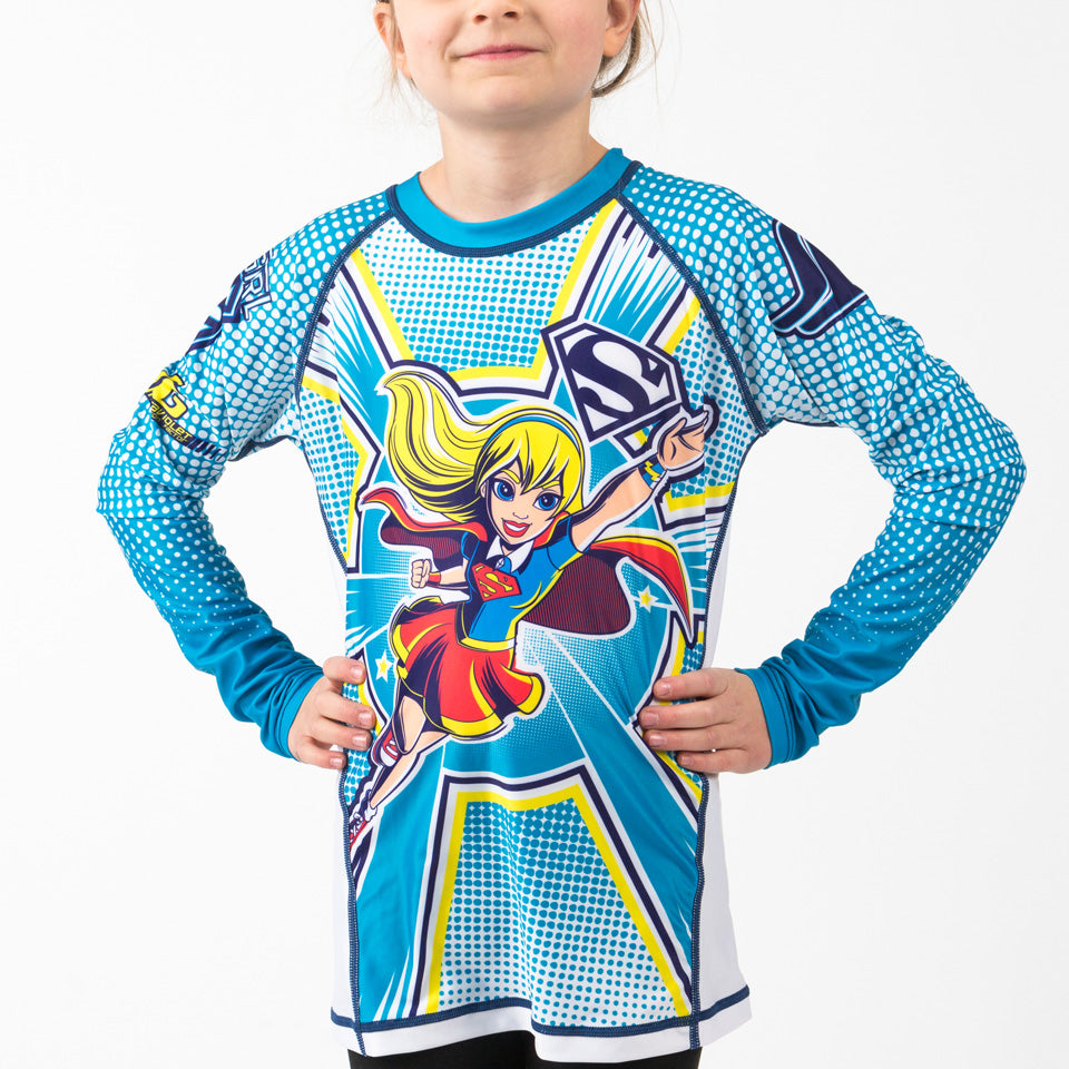 Fusion Fight Gear Supergirl Kids Rash BJJ Guard Long Sleeve
