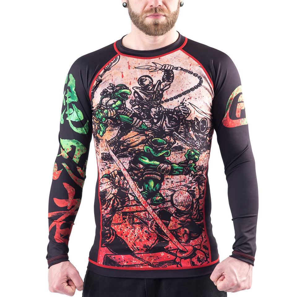 Fusion Fight Gear Teenage Mutant Ninja Turtles Book One BJJ Rash Guard Compression Shirt