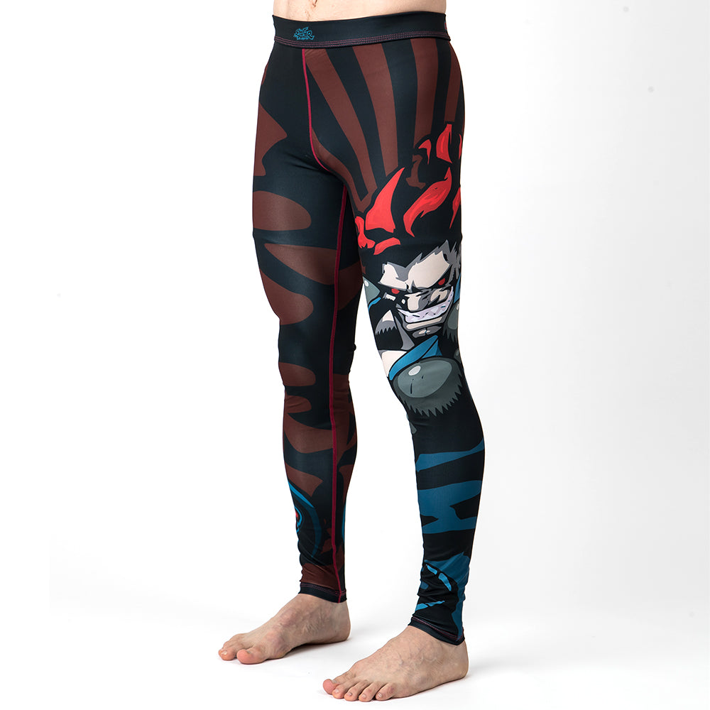 Fusion Fight Gear Street Fighter Akuma Compression Pants BJJ Spats