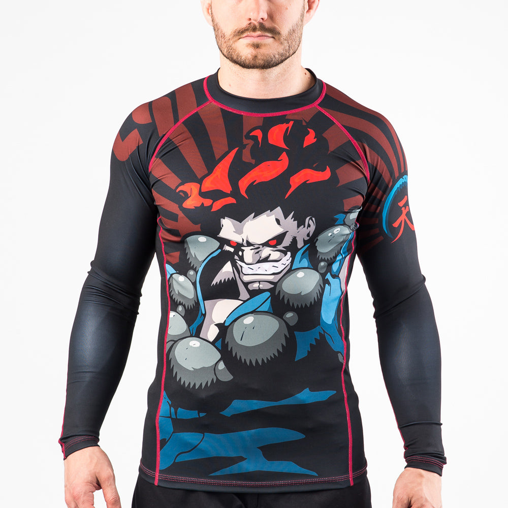 Fusion Fight Gear Street Fighter Akuma Compression BJJ Rash Guard