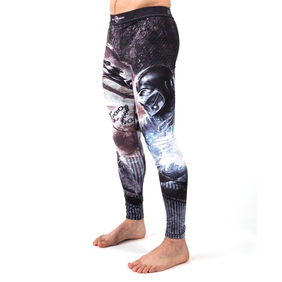Fusion Fight Gear Mortal Kombat Sub Zero vs. Scorpion BJJ Spats Compression Pants