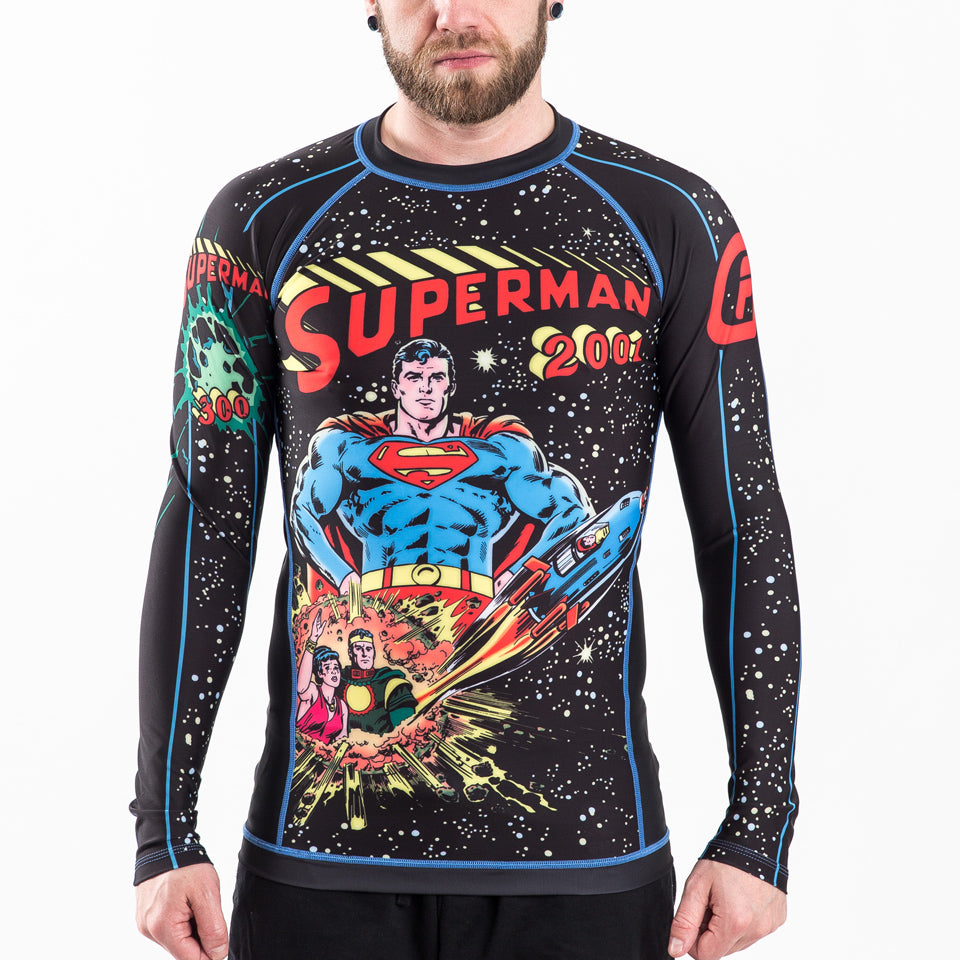 Fusion Fight Gear Superman 2001 Comic Cover BJJ Rash Guard (RETIRED)