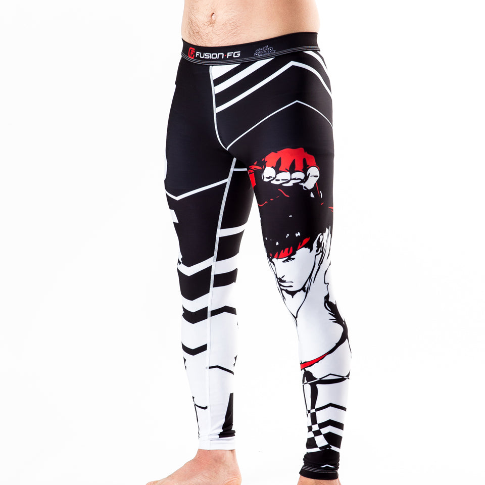 Fusion Fight Gear Street Fighter Ryu BJJ Spats Compression Pants
