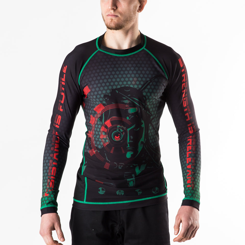 Fusion Fight Gear Star Trek The Borg Drone BJJ Rash Guard Compression Shirt