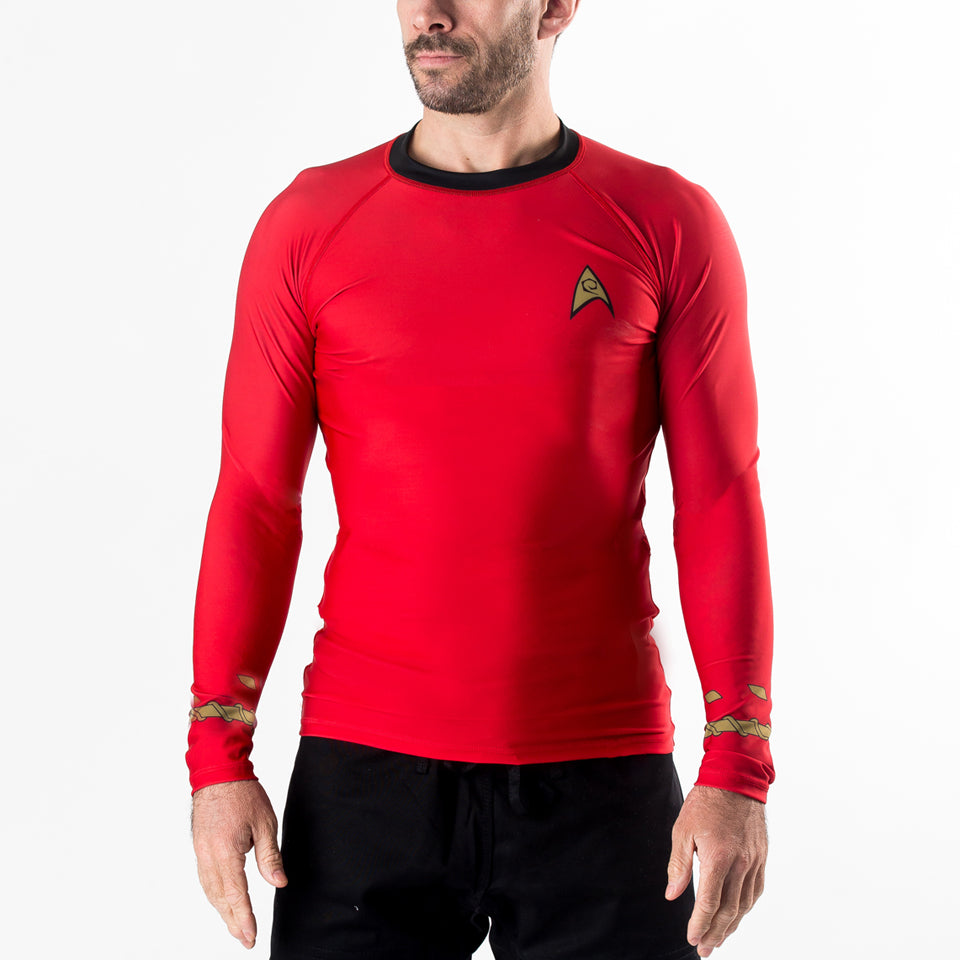 Fusion Fight Gear Star Trek Classic Uniform BJJ Rash Guard- Red