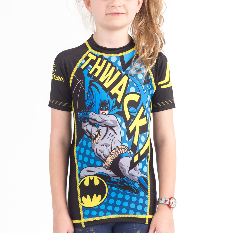 Fusion Batman Thwack Kids Rash Guard- Short Sleeve