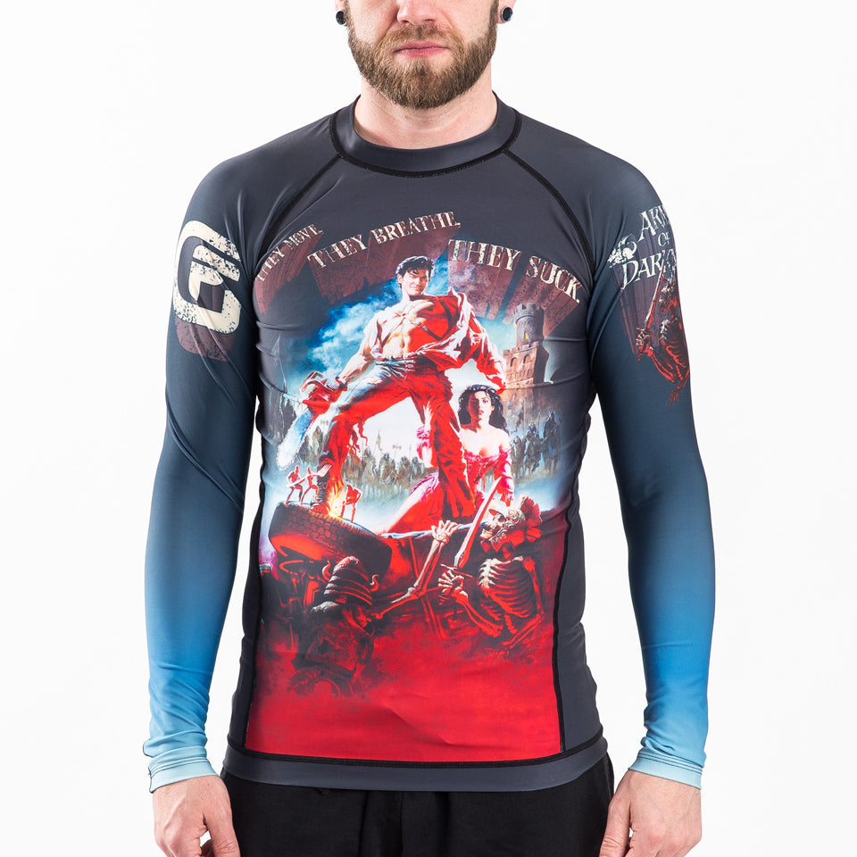 Fusion Fight Gear Army of Darkness Hail to the King Compression BJJ Rash Guard