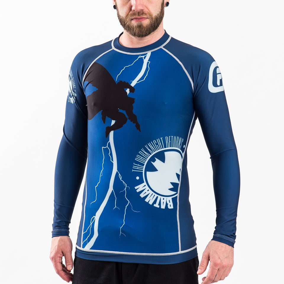 Fusion Fight Gear Batman The Dark Knight Returns Cover Rash Guard Compression Shirt (RETIRED)