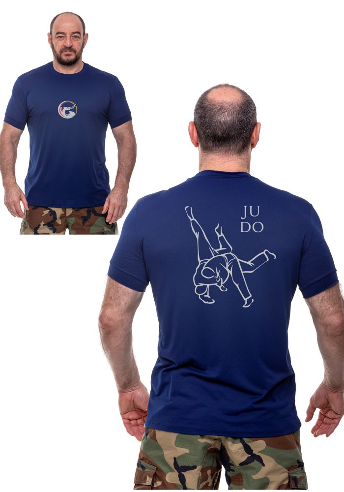 CAMISETA DRAGÃO JUDO DRAW Azul Dry Fit Poliamida