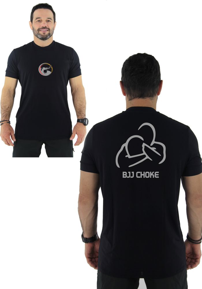 Camiseta Dragão bjj choke Dry Fit Poliamida
