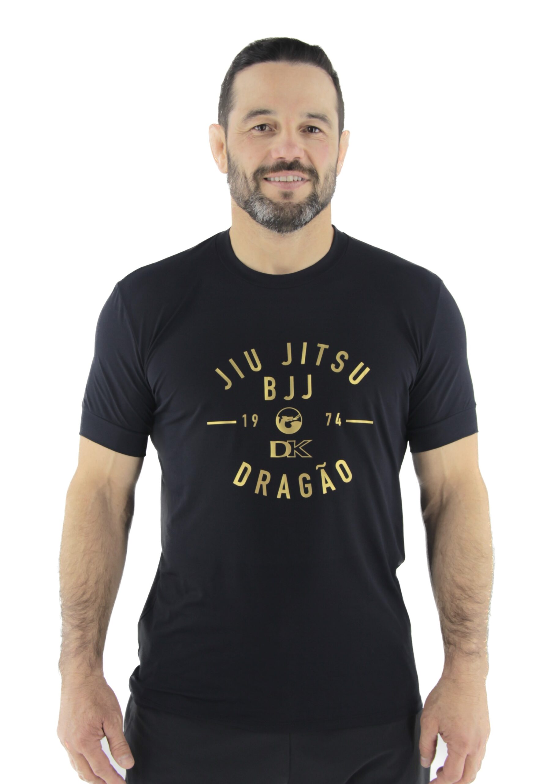 CAMISETA DRAGÃO DK JIU JITSU PRETA Dry Fit Poliamida