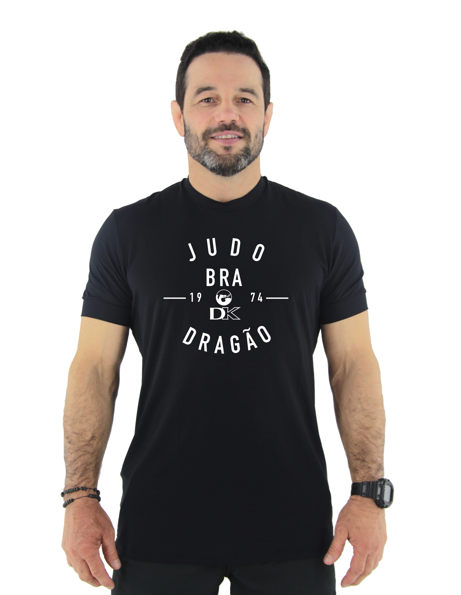 CAMISETA DRAGÃO DK JUDO PRETA Dry Fit Poliamida