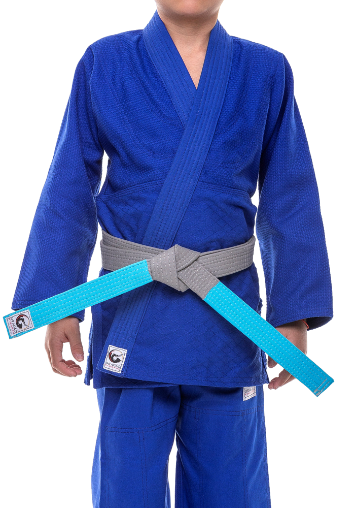 Faixa Dragão Cinza ponta Azul Infantil