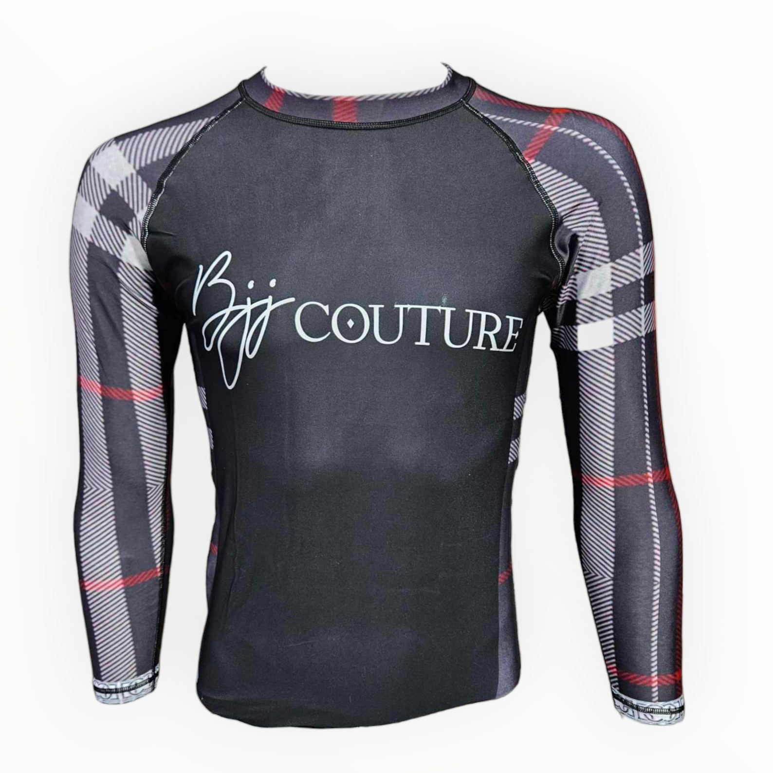 BJJ Couture Tartan Black and Red Rashguard