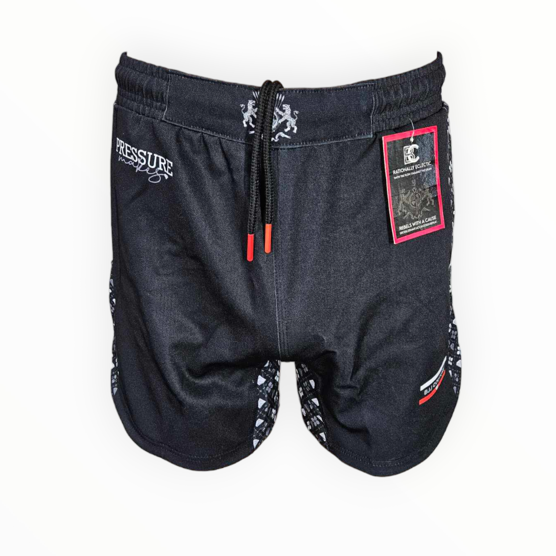 BJJ Couture Black Seamless Diamond Pattern Grappling Shorts