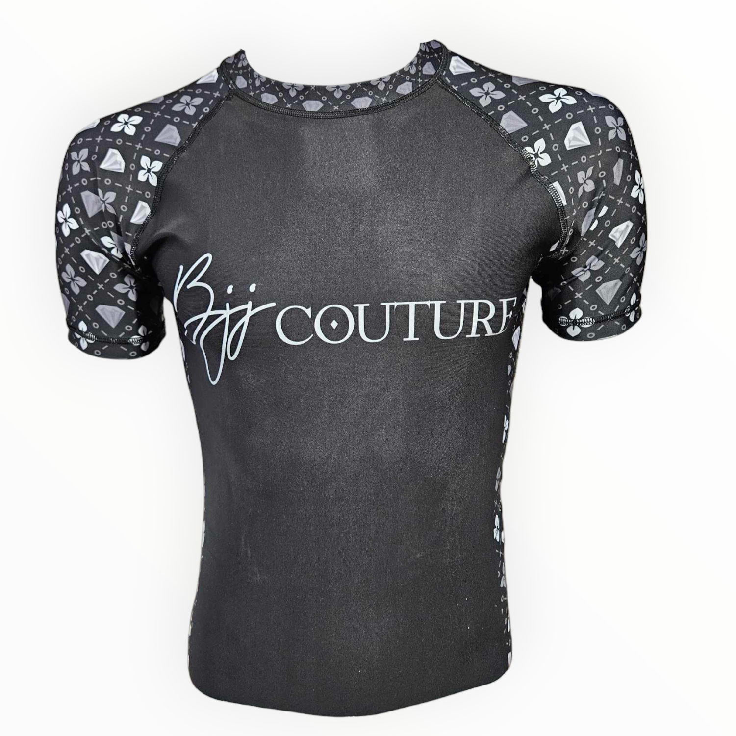 BJJ Couture Black Seamless Diamond Rashguard