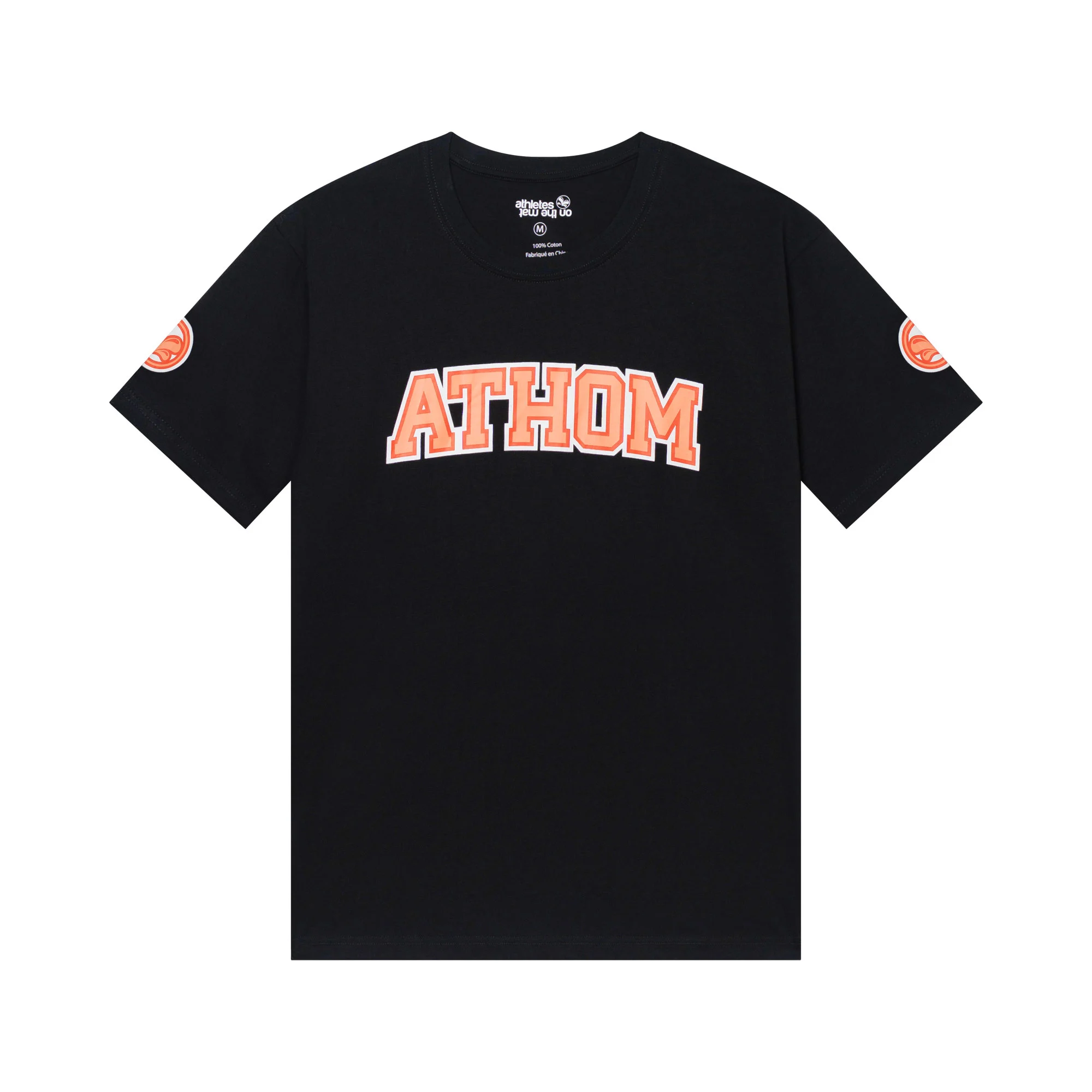 T-shirt col rond, Team, Noir