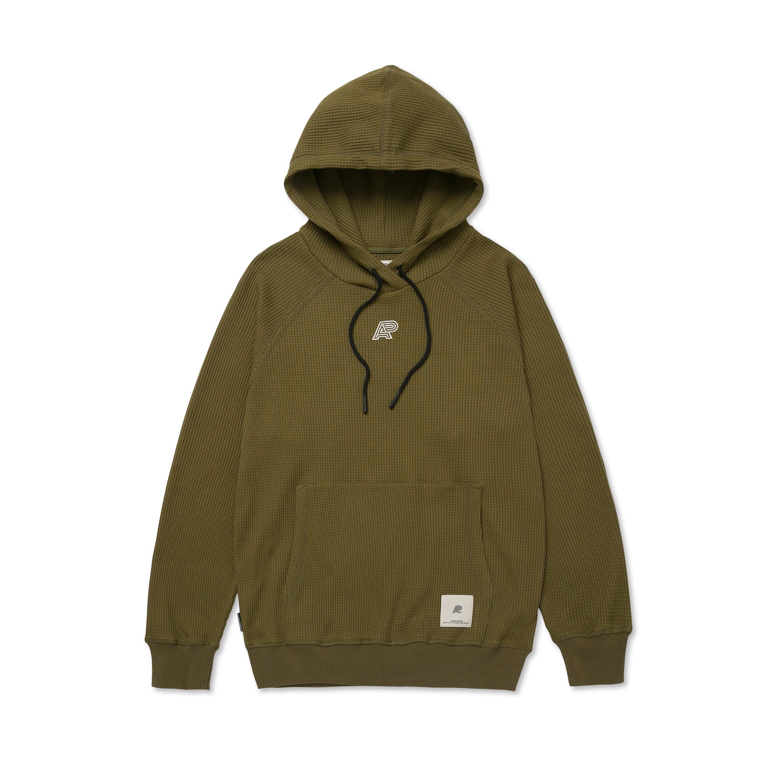 A&P WAFFLE RAGLAN HOODY OLIVE