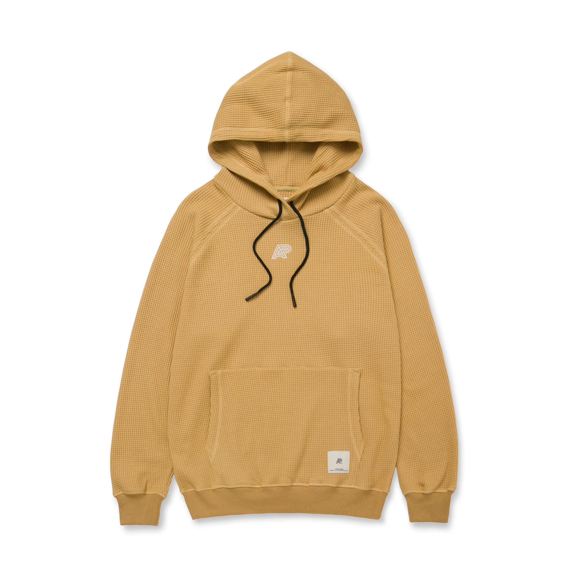 A&P WAFFLE RAGLAN HOODY MUSTARD