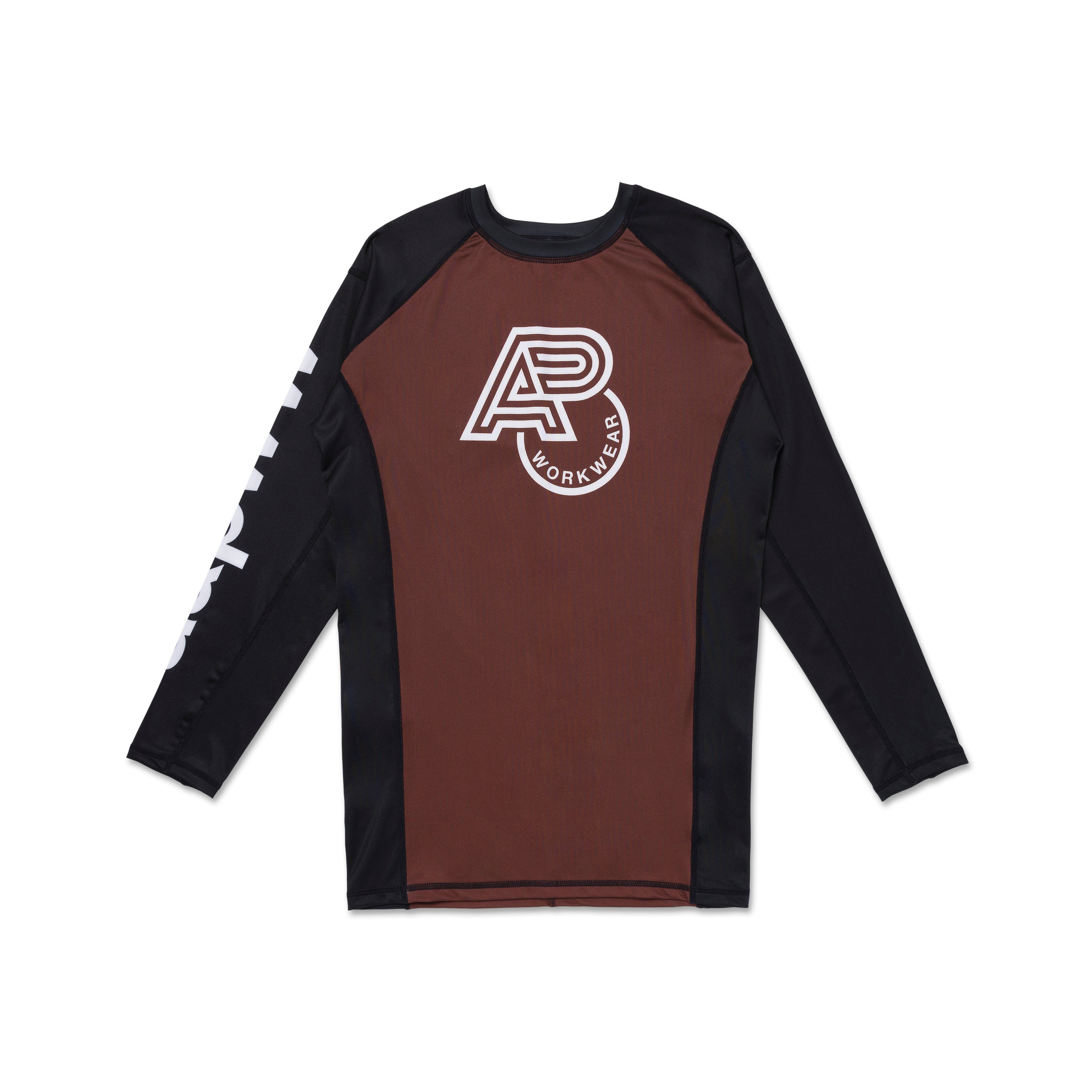 A&PWW LS RANKED RASHGUARD BROWN