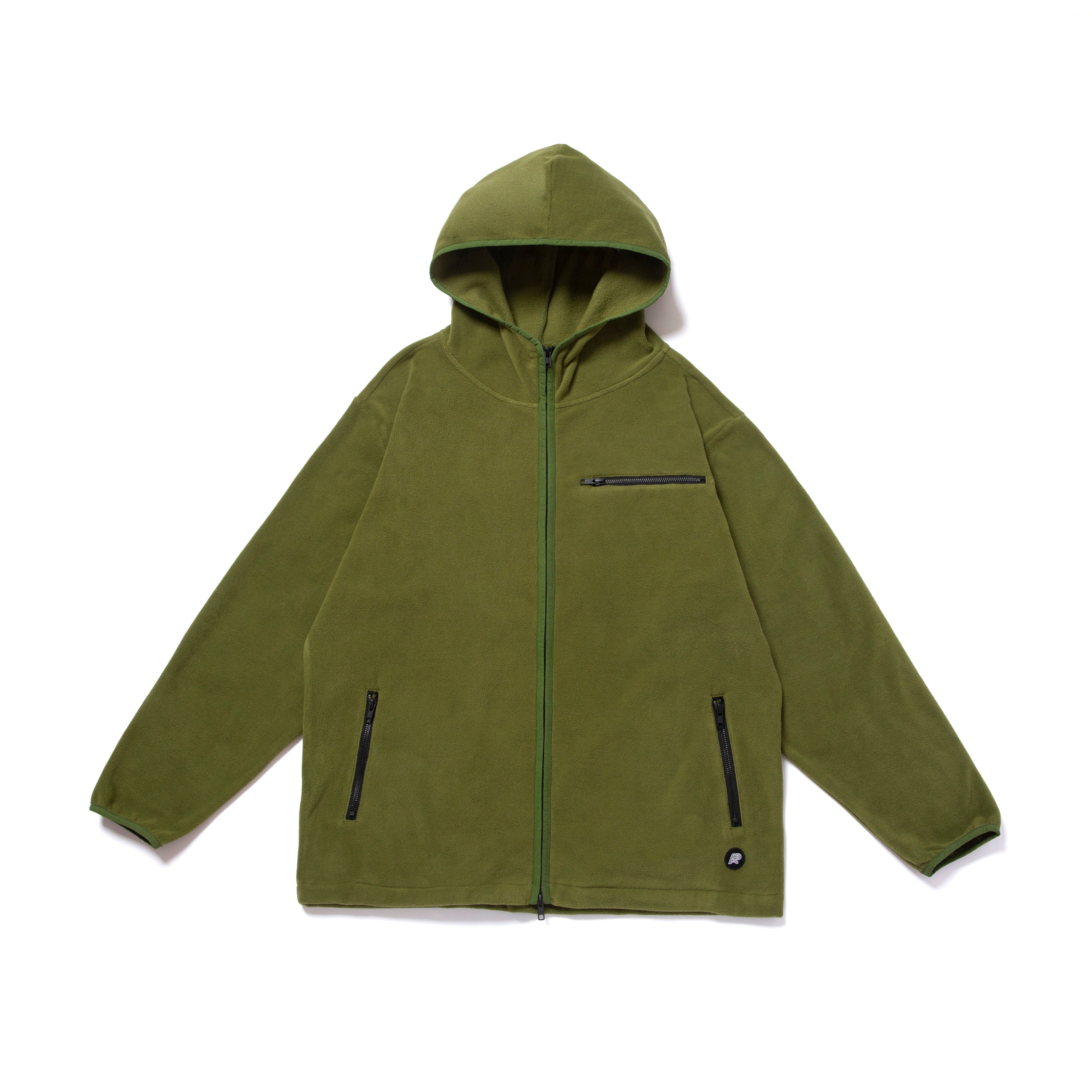 A&P POLAR FLEECE ZIP UP HOODY OLIVE
