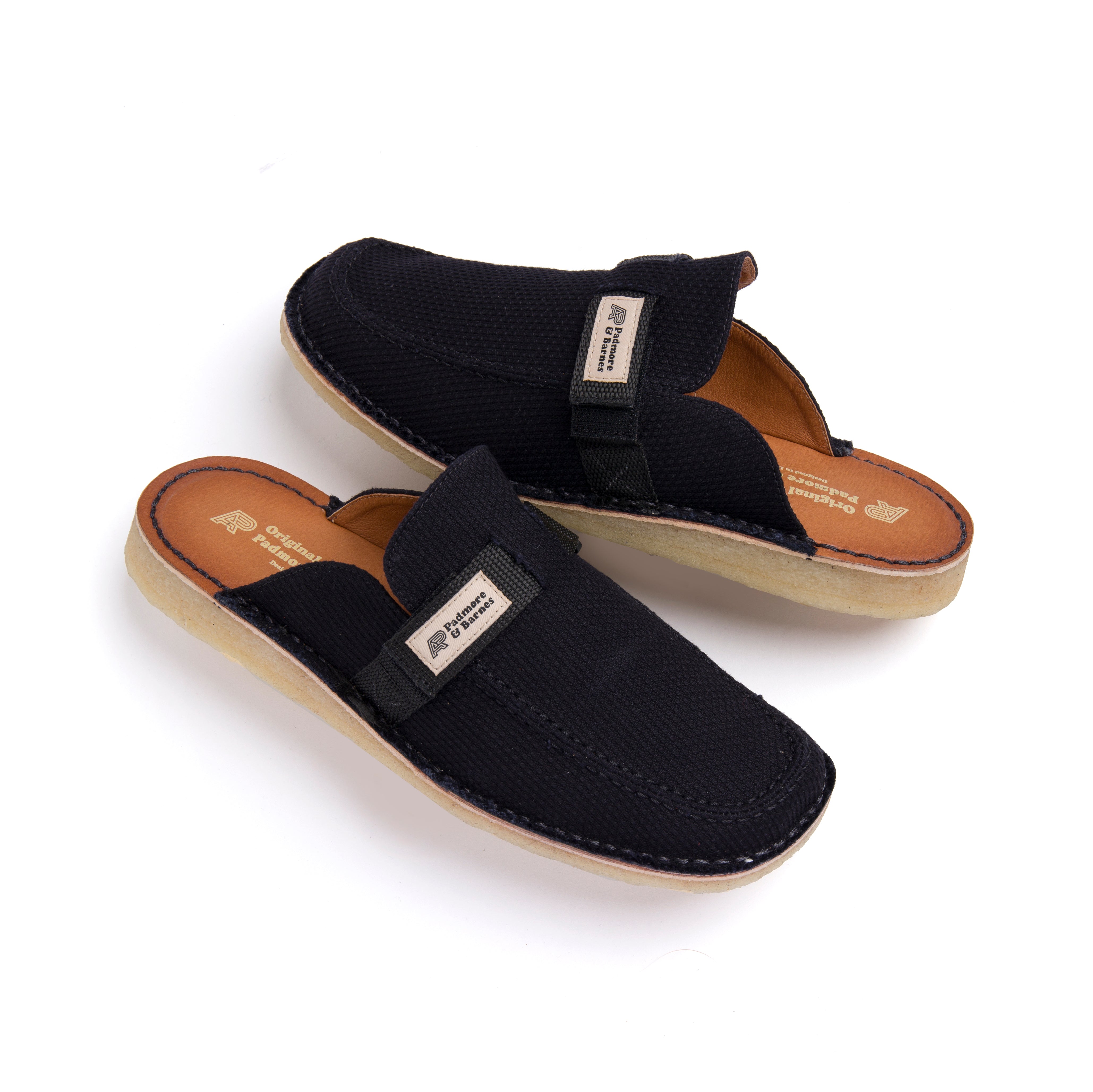 A&P x PADMORE & BARNES SIDE SEAM SLIDE BLACK/CREPE